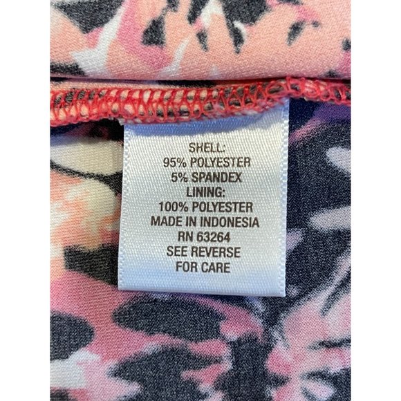 Signature Sadie Faux Wrap Dress Floral Sleeveless Side Ruched Pink Black Size 8 - Picture 7 of 8